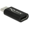 Delock Adaptér SuperSpeed USB 10 Gbps (USB 3.1 Gen 2) USB Type-C samec port samice černý