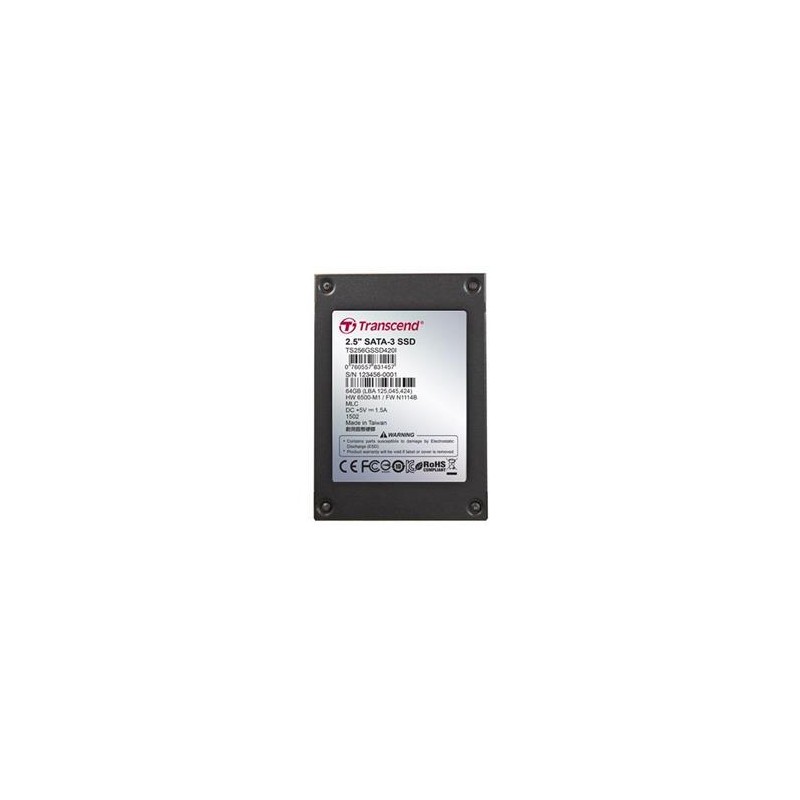 TRANSCEND SSD420I 256GB Industrial SSD disk2.5" SATA3, MLC, Ind., Iron case, černý