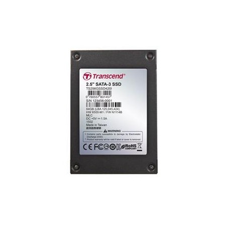TRANSCEND SSD420I 256GB Industrial SSD disk2.5" SATA3, MLC, Ind., Iron case, černý
