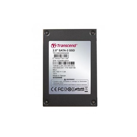 TRANSCEND SSD420I 64GB Industrial SSD disk2.5" SATA3, MLC, Ind., Iron case, černý