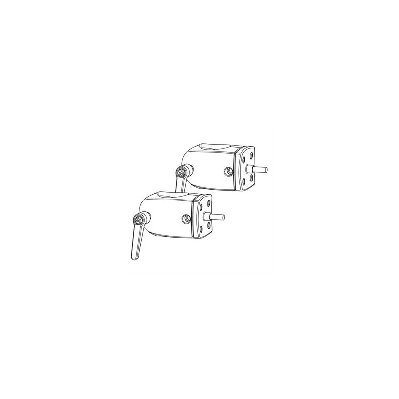 ERGOTRON DS100 OUTBOARD POLE CLAMPS, úchytky pro lištu ke spojení dvou držáků