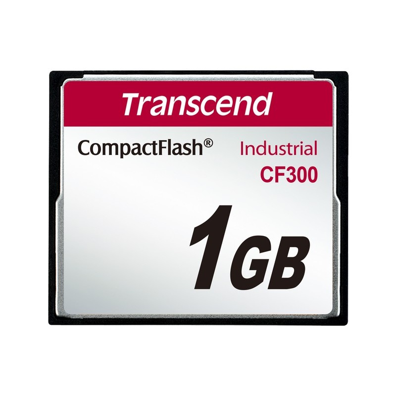 Transcend 1GB INDUSTRIAL CF300 CF CARD, high speed 300X paměťová karta (SLC)