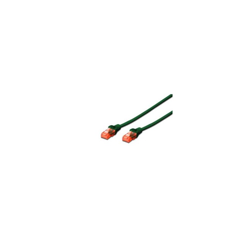 Digitus Patch Cable, CAT 6 UTP, AWG 26, měď, zelený 0,5m
