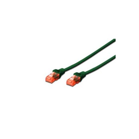 Digitus Patch Cable, CAT 6 UTP, AWG 26, měď, zelený 0,5m