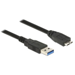 Delock Kabel USB 3.0 Typ-A samec USB 3.0 Typ Micro-B samec 5,0 m černý