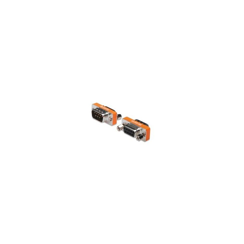 Digitus sériový adaptér Mini Zero-Modem D-Sub9, metal housing, M/F, with Hex screws