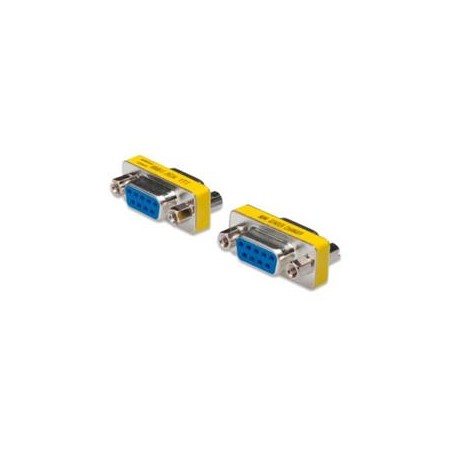 Digitus sériový adaptér Gender Changer, D-Sub9, metal housing, F/F, with Hex screws + nut