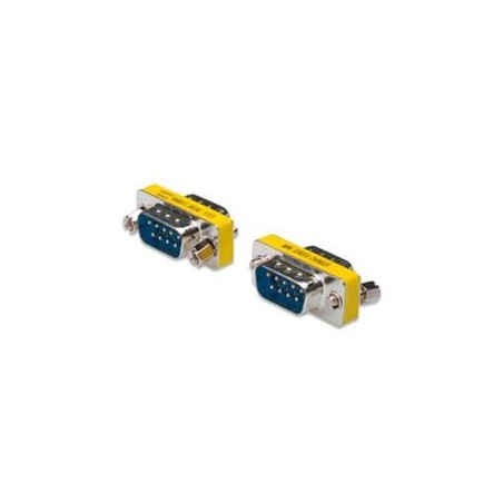 Digitus sériový adaptér Gender Changer, D-Sub9, metal housing, M/M, with Hex screws