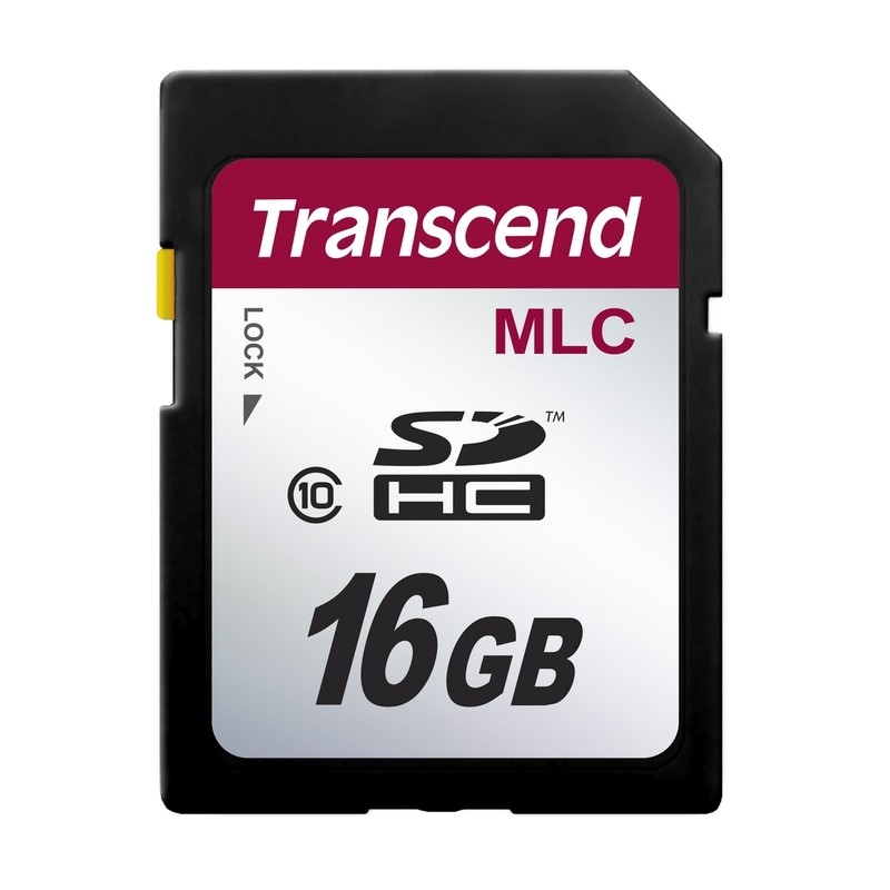 Transcend 16GB SDHC (Class 10) MLC průmyslová paměťová karta (bez adaptéru], 20MB/s R, 16MB/s W