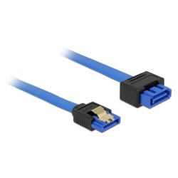 Delock Extension cable SATA 6 Gb/s receptacle straight SATA plug straight 100 cm blue latchtype