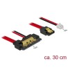 Delock Kabel SATA 6 Gb/s 7 pin samice + 2 pin napájecí samice SATA 22 pin samice přímý (5 V) kovový 30 cm