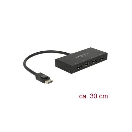 Delock Displayport 1.2 Splitter 1 x Displayport in 4 x Displayport out 4K