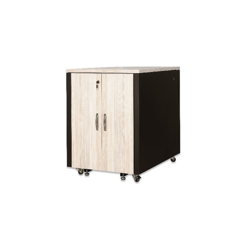 Digitus 17U SOUNDproof stojan, javorový dekor 1 000 x 750 x 1130 mm, černý (RAL 9005)