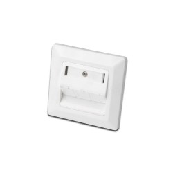 Digitus čelní deska pro Keystone Jacks, 3x prachový kryt RJ45, střední deska 80/80 +, čistě bílá