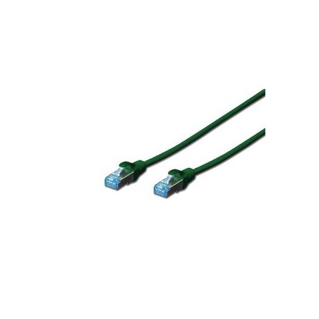 Digitus CAT 5e SF-UTP patch cable, PVC AWG 26/7, length 0.5 m, color green