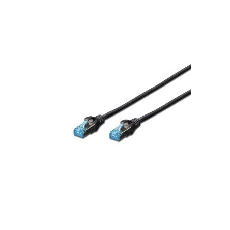 Digitus CAT 5e SF-UTP patch cable, PVC AWG 26/7, length 0.5 m, color black