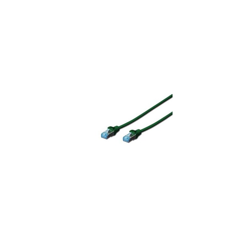 Digitus CAT 5e SF-UTP patch cable, PVC AWG 26/7, length 3 m, color green