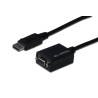 Digitus kabelový adaptér DisplayPort, DP - HD15 M / F, 0,15 m, s blokováním, kompatibilní s DP 1.1a, CE, bl