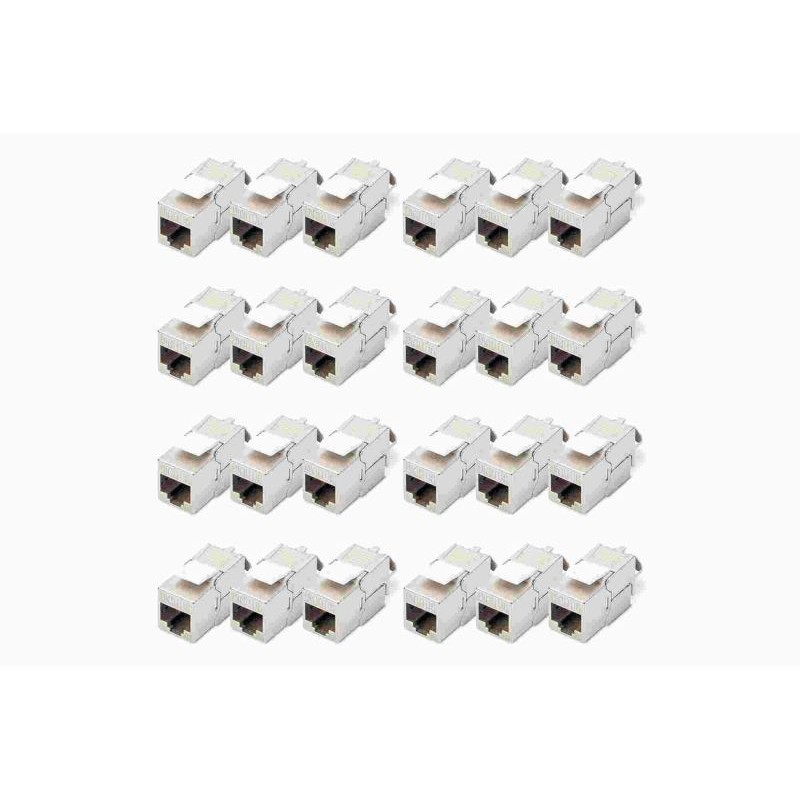 Digitus CAT 6A Keystone Jack, shielded,Re-embedded 500 MHz acc. ISO/IEC 11801:2002 AM2:2009/09, tool free connec., set 24 pcs