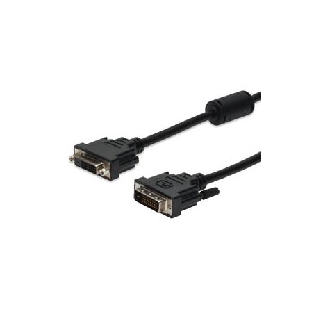 Digitus Prodlužovací kabel DVI, DVI (24 + 1), 2x ferit M / F, 2,0 m, DVI-D Dual Link, bl