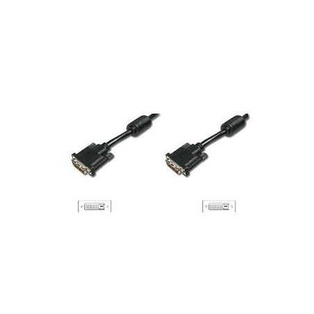 Digitus Připojovací kabel DVI, DVI (24 + 1), 2x ferit M / M, 2,0 m, DVI-D Dual Link, bl