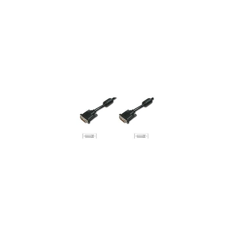 Digitus Připojovací kabel DVI, DVI (24 + 1), 2x ferit M / M, 5,0 m, DVI-D Dual Link, bl