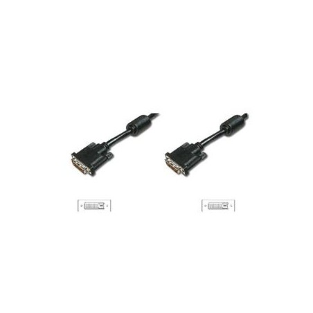 Digitus Připojovací kabel DVI, DVI (24 + 1), 2x ferit M / M, 5,0 m, DVI-D Dual Link, bl