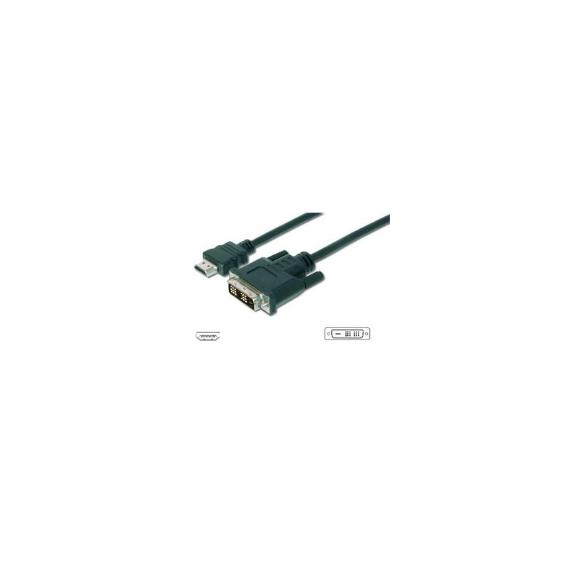 Digitus Adaptérový kabel HDMI, typ A-DVI (18 + 1) M / M, 3,0 m, Full HD, bl