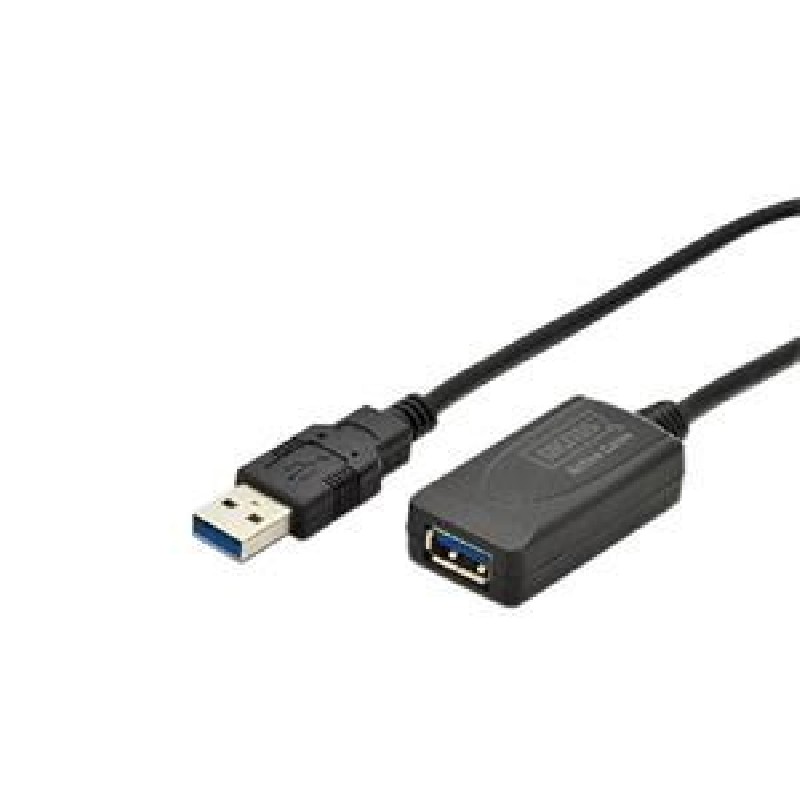 Digitus USB 3.0 aktivní prodlužovací kabel délka: 5m, chipset SN65LVPE502, UL, CE, bl