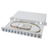Digitus Fiber Optic Sliding Splice Box, 1U, Equipped 12x SC duplex, incl. M 25 Screw, Splice Cassette Color Pigtails OS2
