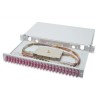 Digitus Fiber Optic Sliding Splice Box, 1U, Equipped 24x SC duplex, incl. M 25 Screw, Splice Cassette OM4 Color Pigtails