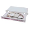 Digitus Fiber Optic Sliding Splice Box, 1U, Equipped 24x LC duplex, incl. M 25 Screw, Splice Cassette Color Pigtails OM4