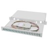 Digitus Fiber Optic Sliding Splice Box, 1U, Equipped 24x LC duplex, incl. M 25 Screw, Splice Cassette OM3 Color Pigtails