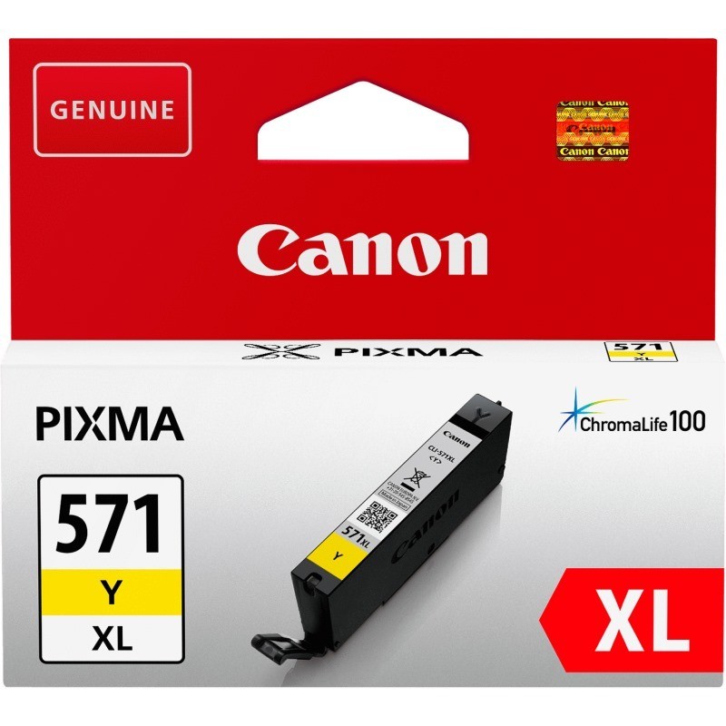 CANON CARTRIDGE CLI-571XL Y žlutá pro PIXMA MG575x, MG685x, MG775x, TS505x, TS 605x, TS805x (715 str.)