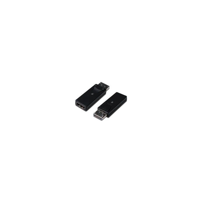 Digitus DisplayPort adapter, DP - HDMI type A M/F, w/interlock, DP 1.1a, Full HD, CE, bl