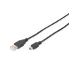 Digitus USB 2.0 connection cable, type A - mini B (5pin) M/M, 1.8m, USB 2.0 conform, bl