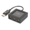 Digitus 4K DisplayPort na HDMI Rozbořovač 1x DP vstup, 2x HDMI výstup, až 4K*2K@30Hz