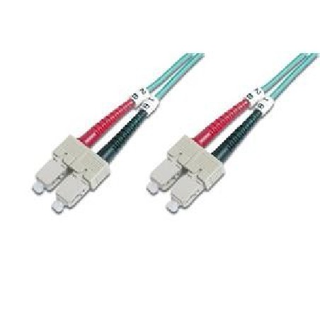 Digitus Fiber Optic Patch Cord, SC to SC Multimode 50/125 µ, Duplex Length 10m, Class OM3