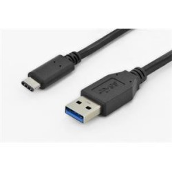 Digitus USB Type-C connection cable, type C to A M/M, 1.0m, Super Speed, bl DK300136010S