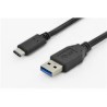 Digitus USB Type-C connection cable, type C to A M/M, 1.0m, Super Speed, bl DK300136010S