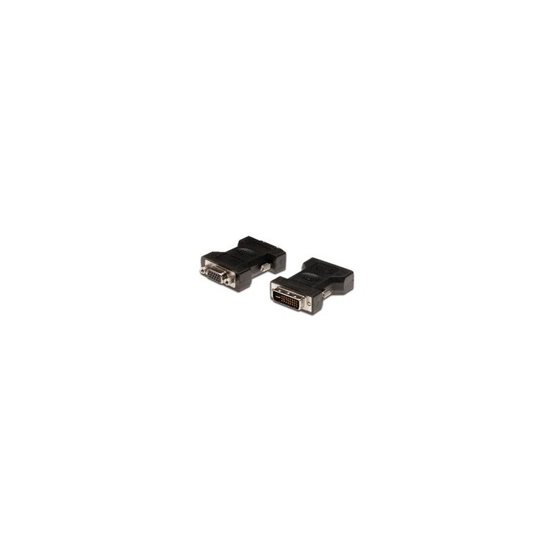 Digitus DVI adapter, DVI(24+5) - HD15 M/F, DVI-I dual link, bl, (Digitus polybag)