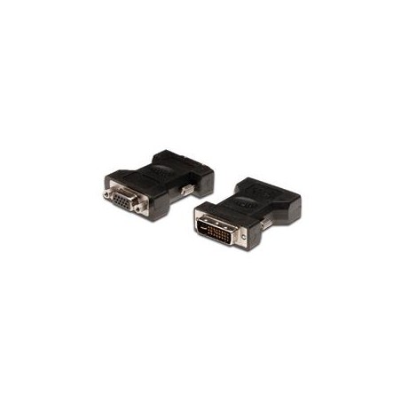 Digitus DVI adapter, DVI(24+5) - HD15 M/F, DVI-I dual link, bl, (Digitus polybag)