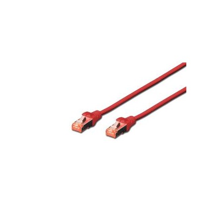 Digitus CAT 6 S-FTP patch cable, Cu, LSZH AWG 27/7, length 7 m, color red