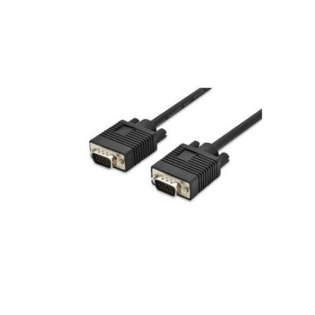 Digitus Připojovací kabel monitoru VGA, HD15 M / M, 5 m, 3Coax / 7C, 2xferit, bl