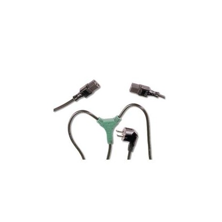 Digitus Napájecí kabel rozbočovací Y, CEE 7/7 (Typ-zastrčka) - 2x C13, 1,7 m, H05VV-F3G 1,0qmm / 0,75qmm, bl