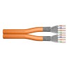 Digitus Instalační kabel CAT 7 S-FTP, 1200 MHz Dca (EN 50575), AWG 23/1, 500 m buben, duplex, barva oranžová