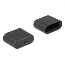 Delock Prachová záslepka pro USB Type-C samec 10 kusů černý