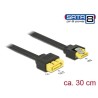 Delock Prodlužovací kabel SATA 6 Gb/s samice SATA samec s pin 8 napájení latchtype 30 cm