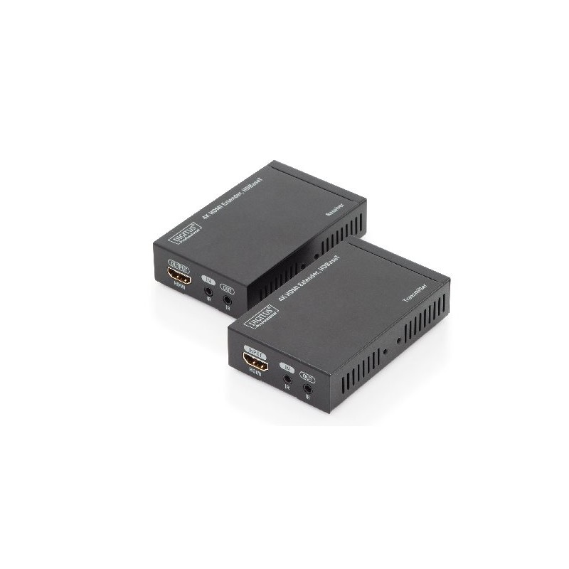 DIGITUS Sada 4K HDMI Extender, HDBaseT, UHD 4K * 2K @ 30 Hz, 70 m po síťovém kabelu (Cat 5E, 6, 7)
