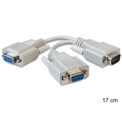 Delock Adaptér Sériový Sub-D9 samec 2 x samice 17 cm